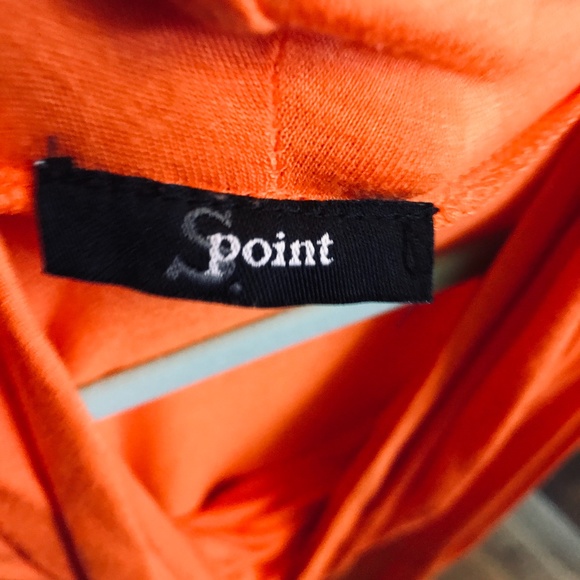 Bright Orange Cowl Neck Top. Super Comfy and Loose - Picture 3 of 3